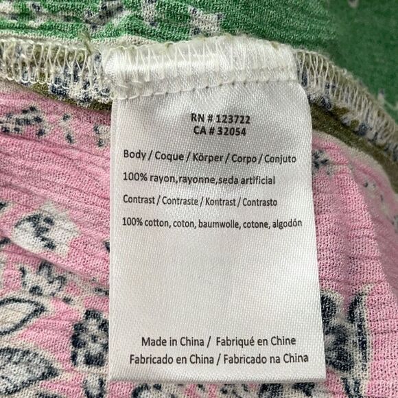 One September Anthropologie Boho Larkspur Embroidered Patchwork Print Tank Flowy - Picture 6 of 8